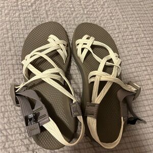 Chaco Women's Sandals in Cream and gray size 9